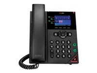 Poly VVX 250 - OBi Edition - téléphone VoIP - (conférence) à trois capacité d'appel - SIP, RTP, SRTP, SDP - 4 lignes - noir 89K69AA#ABB
