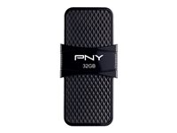 PNY Duo-Link On-the-Go - Clé USB - 32 Go - USB 3.1 / USB-C P-FD32GOTGSLTC-GE