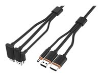 HTC VIVE 3-in-1 - Câble vidéo / audio / données / alimentation - USB, power DC jack, HDMI mâle droit pour USB, power DC jack, HDMI mâle incliné - 5 m 99H20342-00